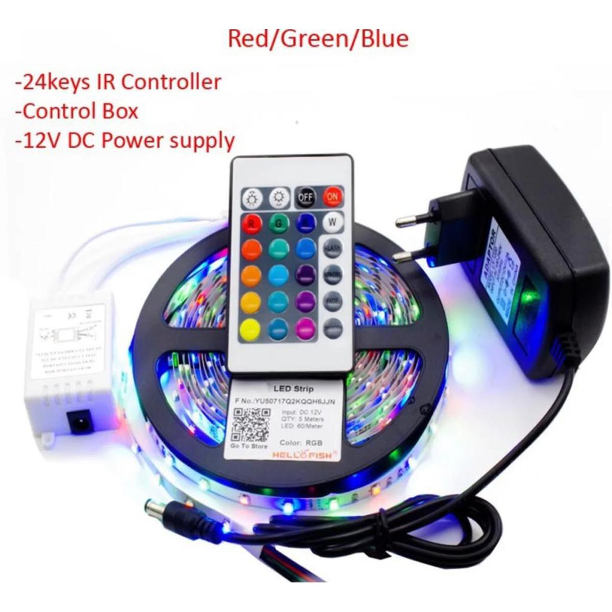 RGB LED Strip Lights with Remote Control (15 feet)