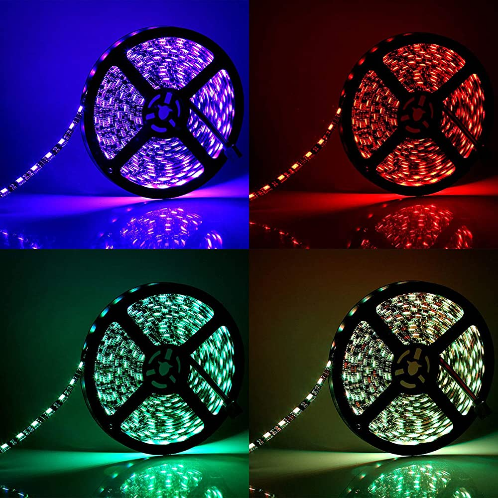 RGB LED Strip Lights with Remote Control (15 feet)