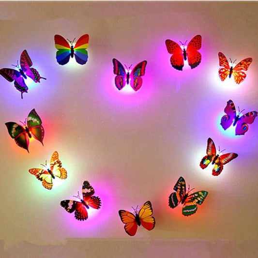 LED Butterfly Night Lights – Color-Changing, Battery-Powered