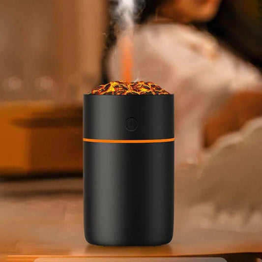 Flame Effect Ultrasonic Humidifier 🔥  – Cool Mist Aroma Diffuser for Home