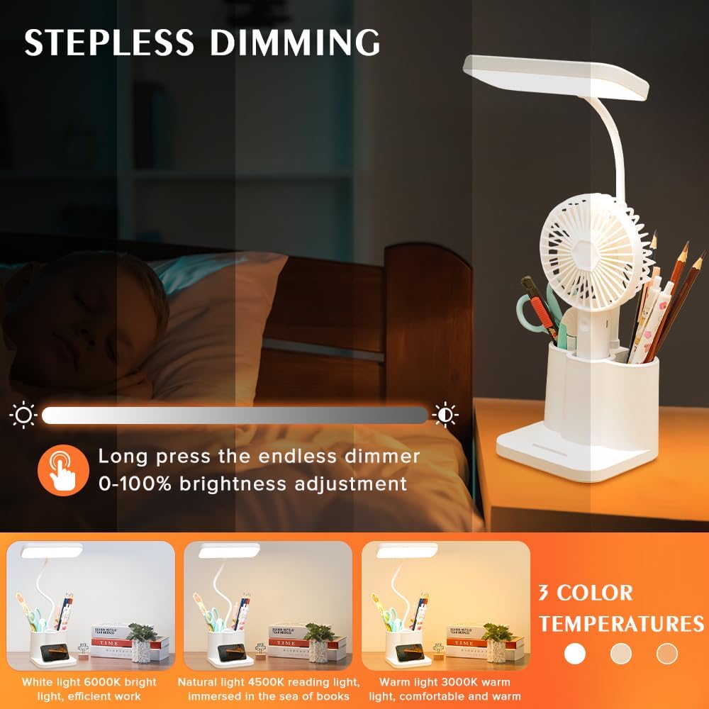 Multi-Functional LED Table Lamp – Rechargeable, Adjustable Brightness