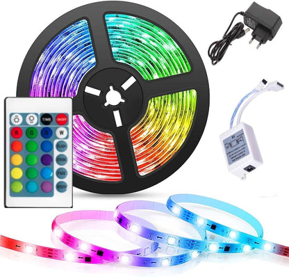 RGB LED Strip Lights with Remote Control (15 feet)