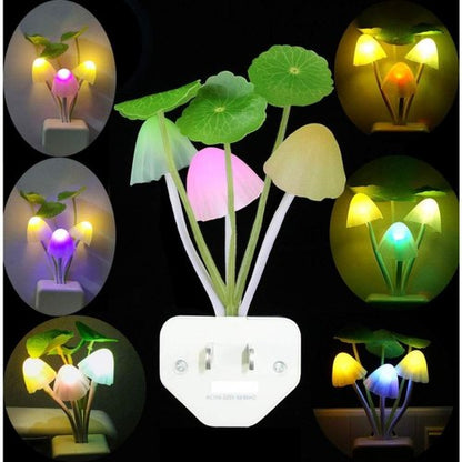 Mushroom LED Night Light – Auto Sensor, 7-Color Changing & Energy-Efficient