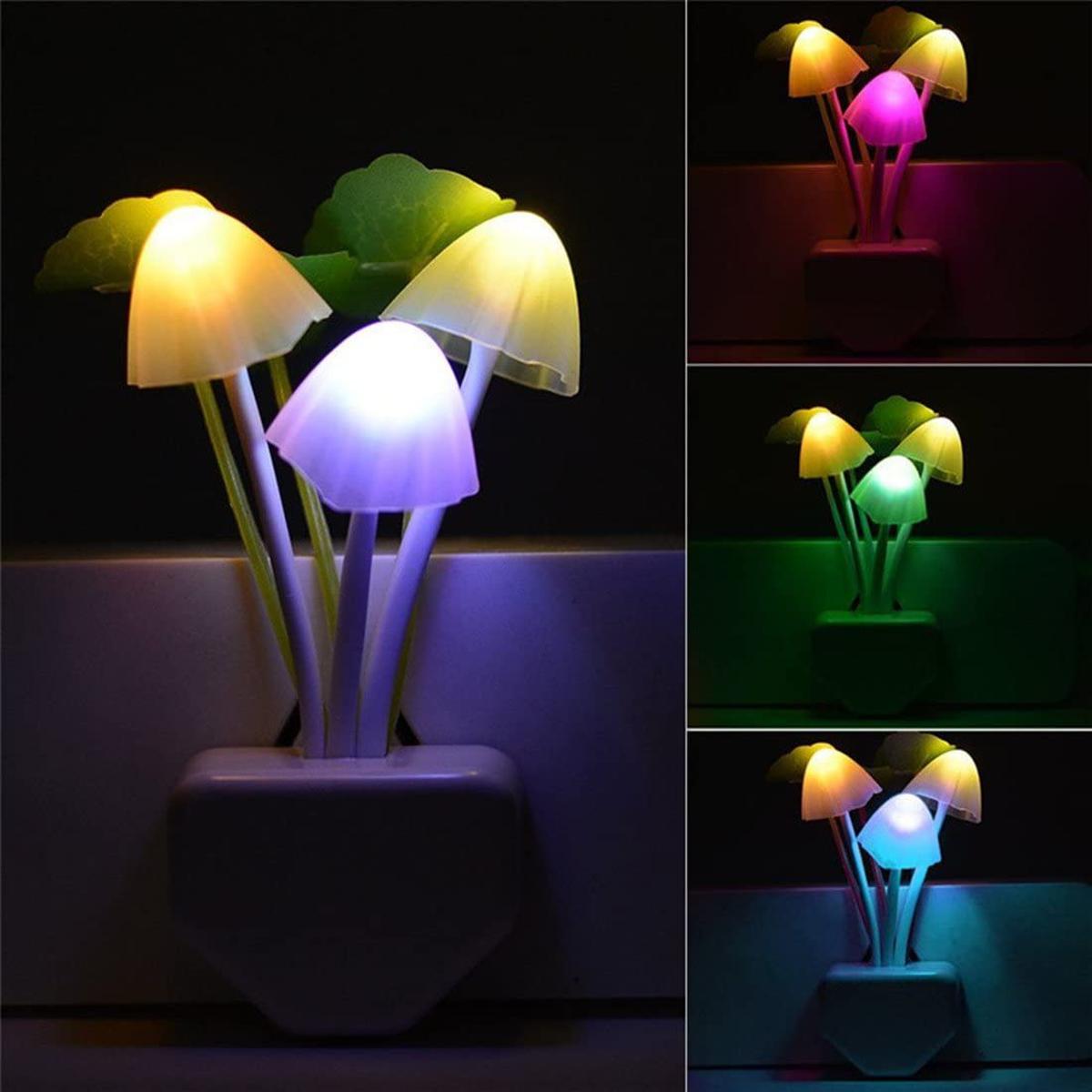 Mushroom LED Night Light – Auto Sensor, 7-Color Changing & Energy-Efficient