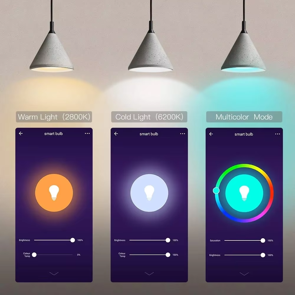 WiFi Smart LED Bulb – RGB Color Changing, App & Voice Control