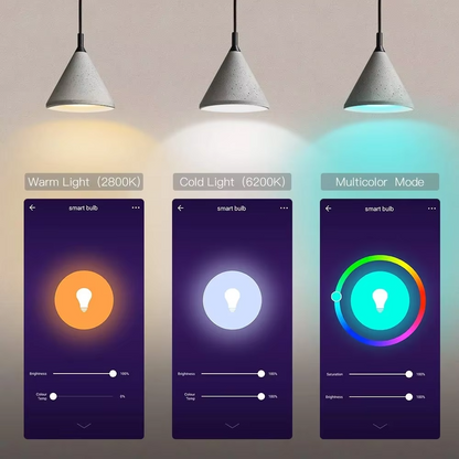 WiFi Smart LED Bulb – RGB Color Changing, App & Voice Control