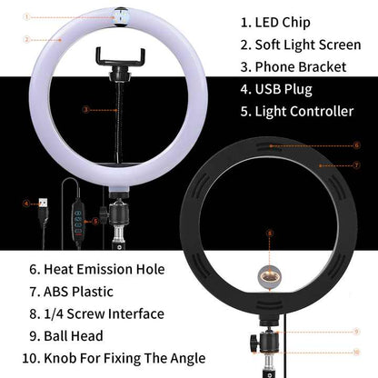 Ring Light – Perfect for Live Streaming, Photography & Makeup!