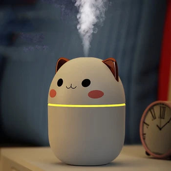 Cute Kawaii Air Humidifier & Essential Oil Diffuser – Portable USB Aromatherapy Mist Maker for Home, Car & Office