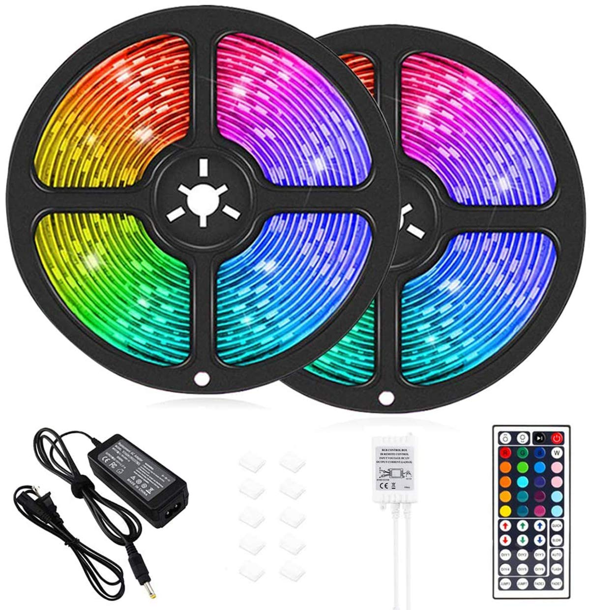 RGB LED Strip Lights with Remote Control (15 feet)