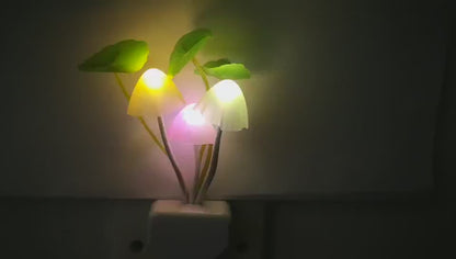 Mushroom LED Night Light – Auto Sensor, 7-Color Changing & Energy-Efficient