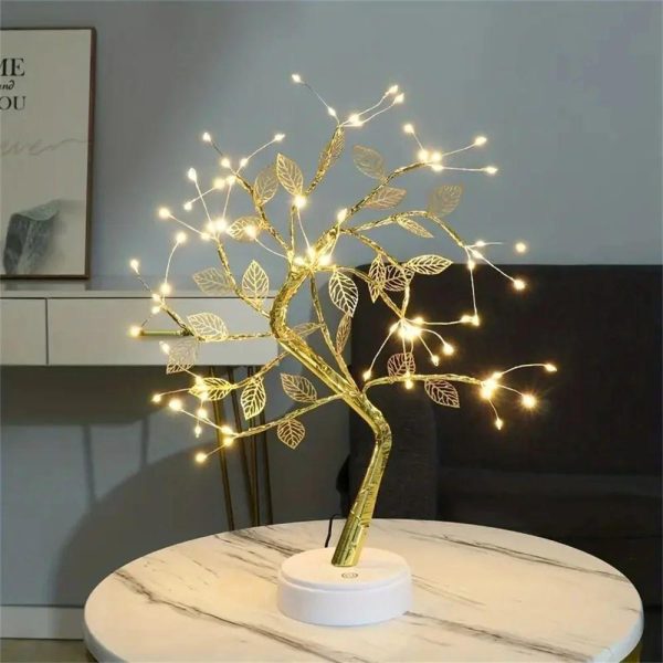 Tree LED Light USB Table Lamp – Adjustable Touch Switch - Glare Decor