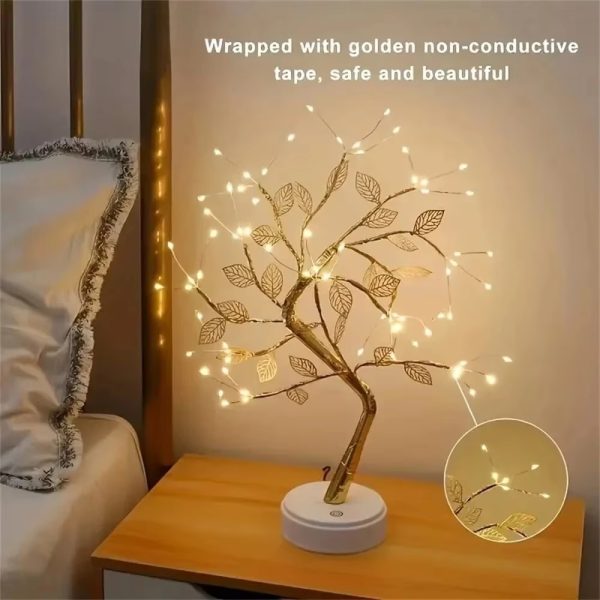 Tree LED Light USB Table Lamp – Adjustable Touch Switch - Glare Decor